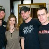 Michael Poulsen, Valentin Szilvia, Anders Kjølholm, Thomas Bredahl (Volbeat)