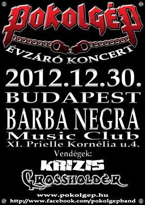 Év végi Pokolgép koncert a Barba Negrában